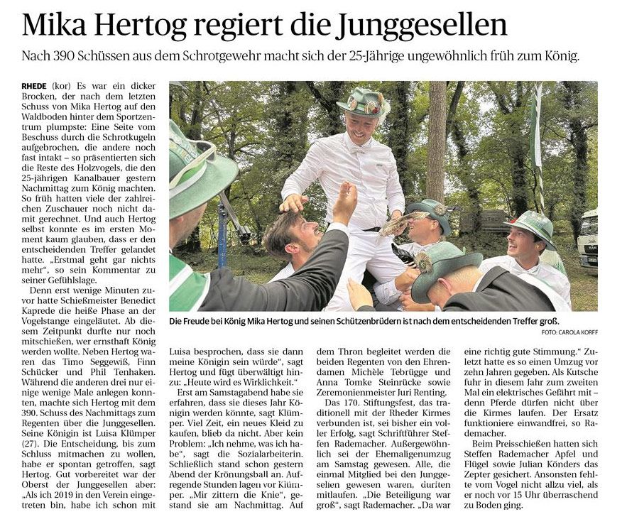 BBV Festbericht der Junggesellen 2025