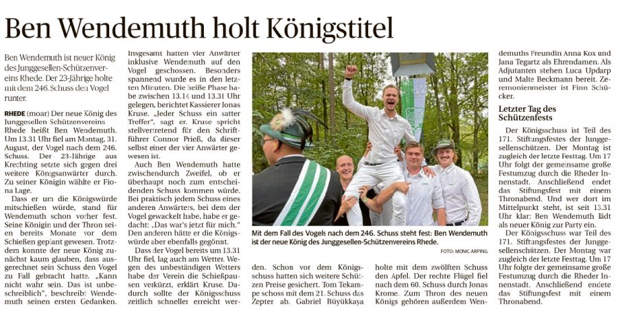 BBV Festbericht der Junggesellen 2026